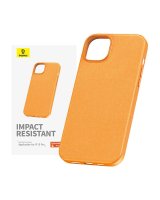  Baseus Phone Case for iPhone 15 ProMax Baseus Fauxther Series (Orange) 