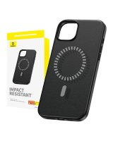  Baseus Magnetic Phone Case for iPhone 15 ProMax Baseus Fauxther Series (Black) 