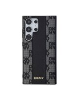 DKNY DKNY Leather Checkered Mono Pattern MagSafe Case for Samsung Galaxy S24 Ultra (Black) 