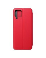  Blun Blun Smart View Premium matēts eko ādas Magnētiskas Fiksācijas maks ar lodziņu Samsung Galaxy A22 5G (A226B) Sarkans 
