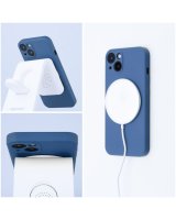  OEM - SILICONE MAG COVER case compatible with MagSafe for IPHONE 16 blue 