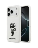  Karl Lagerfeld Apple KARL LAGERFELD case for IPHONE 17 Pro compatible with MagSafe KLHMP17LSKIGROH (Silicone W/ KL Sketch & Logo) white White 