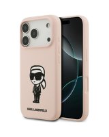  Karl Lagerfeld Apple iPhone 17 Pro Silicone case compatible with MagSafe W/ KL Sketch & Logo) pink Pink 