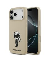  Karl Lagerfeld Apple iPhone 17 Pro Max MagSafe case compatible Silicone W/ KL Sketch & Logo Brown 