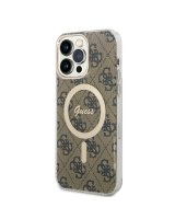  Guess - Guess IML 4G MagSafe Case for iPhone 14 Pro Max Brown 