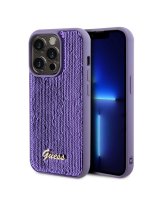  Guess - Guess Sequin Script Logo Case for iPhone 14 Pro Max Purple 