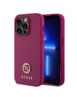  Guess Apple Guess PU 4G Strass Metal Logo Case for iPhone 15 Pro Pink 