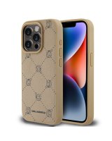  Karl Lagerfeld - Karl Lagerfeld PU Karl Heads Pattern MagSafe Case for iPhone 15 Pro Beige 