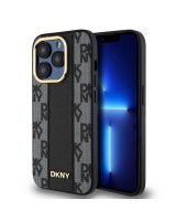  DKNY Apple DKNY PU Leather Checkered Pattern Magsafe Case for iPhone 15 Pro Black 