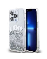  DKNY - DKNY Liquid Glitter Arch Logo Case for iPhone 14 Pro Transparent 