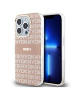  DKNY Apple DKNY PC/TPU Repeat Pattern Tonal Stripe Magsafe Case for iPhone 15 Pro Pink 