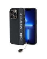  Karl Lagerfeld Apple Karl Lagerfeld PU Saffiano Rhinestone Charm Case for iPhone 15 Pro Max Black 