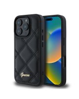  Guess - Guess PU Leather Quilted Case for iPhone 16 Pro Black 