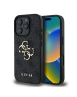  Guess - Guess PU 4G Metal Logo Case for iPhone 16 Pro Grey 