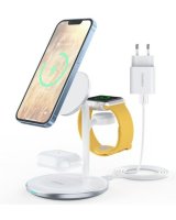  Choetech T585-F 3in1 inductive charging station iPhone, AirPods Pro, Apple Watch with Adapter White 