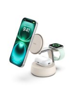  Belkin UltraCharge Pro 25w Qi2 3in1 Magnetic Charger Sand 