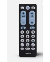  Hama Remote Control Univ. For TV, Infrar For 2 App Gdes Tches Black 