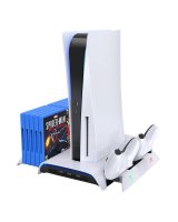  KiwiHome PS5 Cooling Station and Dual Controller Charger Kiwi Home PB01 White 