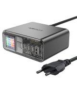  Acefast Acefast Z4 PD 218W GaN 3 x USB-C + USB-A Multifunction Adapter with 4 Ports - Gray 