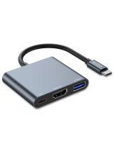  Tech-Protect HUB Tech-Protect V1 3in1 USB-C - USB-A 3.0 / USB-C PD 100W / HDMI 4K 30Hz - gray 