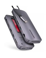  Axagon HMC-12GM2 USB hub 12in1 10Gbps HDMI DP LAN M.2 