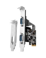  Axagon Axagon PCI-Express card with two 250 kbps serial ports. ASIX AX99100. Standard & Low Profile. 