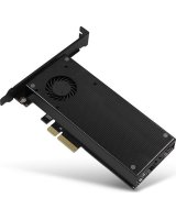  Axagon AXAGON PCEM2-DC PCI-E 3.0 4x - DUAL M.2 SSD (NVMe + SATA) dual voltage up to 110mm SSD fan + heatsink 