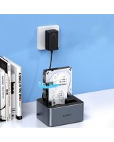  Orico Orico 6626C3-C-V1 2-Drive Docking Station with Offline Clone Function 2.5''/3.5'' SATA HDD/SSD - Gray 