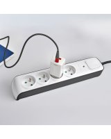 Hama Hama Premium 4-Socket Surge Protector Strip 1.5m - White 