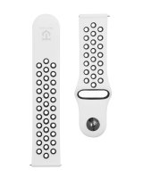  Tactical 22mm Double Silicone Watch Strap and Watch Band White Black 