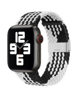  iLike Apple Watch 38/40/41mm Braided Fabric Strap Black White 