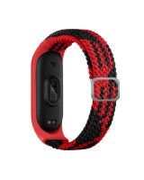  iLike Mi Band 3/4/5/6 Braided Fabric Strap Red Black 