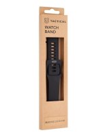  Tactical Apple Watch 42mm / 44mm Silicone Band with Buckle Black 