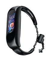  iLike Metal band bracelet strap for Xiaomi Mi Band 6 / 5 / 4 / 3 Black 