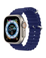  Dux Ducis Strap Watch Strap 8 / 7 / 6 / 5 / 4 / 3 / 2 / SE (45 / 44 / 42mm) Silicone Band Bracelet Navy Blue 