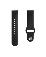  Evelatus 20mm Silicone Loop Watch Straps (130mm M/L) Black 