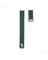  Connect 20mm Flat head Leather - Silicone Loop Magnetic Watch Strap (130mm M/L) Forest Green 