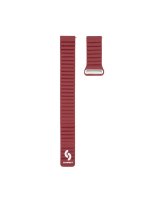  Connect 20mm Flat head Leather - Silicone Loop Magnetic Watch Strap (130mm M/L) Wine Red 