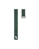  Connect 22mm Flat head Leather - Silicone Loop Magnetic Watch Strap (130mm M/L) Forest Green 