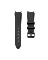  Connect 20mm Silicone Patch Leather Watch Strap (130mm M/L) Black 