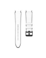  Connect 20mm Silicone Patch Leather Watch Strap (130mm M/L) White 