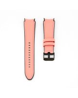  Connect 20mm Silicone Patch Leather Watch Strap (130mm M/L) Pink 