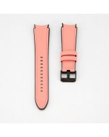  Connect 20mm Silicone Patch Leather Watch Strap (130mm M/L) Pink 