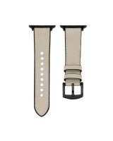  Connect Watch 38/40/41mm Silicone patch Leather Watch Strap (132mm M/L) White 