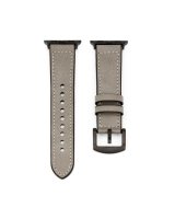  Connect Watch 38/40/41mm Silicone patch Leather Watch Strap (132mm M/L) Silver 