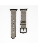  Connect Watch 38/40/41mm Silicone patch Leather Watch Strap (132mm M/L) Silver 