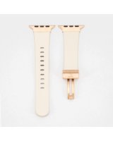  Connect Watch 38/40/41mm Single loop buckle leather Watch Straps White 