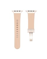  Connect Watch 38/40/41mm Single loop buckle leather Watch Straps Rose pink 