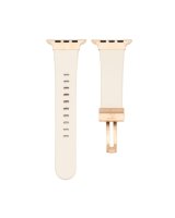  Connect Watch 42/44/45mm Single loop buckle leather Watch Straps White 