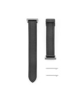  Connect 22mm Silicone Leather Watch Strap with Magnetic Black 